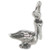 Pelican Bird sterling silver charm .925 x 1 Pelicans Birds charms