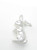 Rabbit sterling silver charm .925 Rabit Bunny Rabbits Hares charms size example