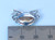 Crab sterling silver charm .925 x 1 Crabs Cancer Sea Shellfish charms side view