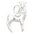 Deer sterling silver charm .925 x 1 Deers Fawns Baby Deer charms