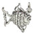 Angelfish 3D sterling silver charm .925 Angel Fish charms
