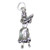 Hula Dancer sterling silver charm .925 x 1 Hawaii Holiday charms A1