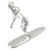 Surfer on surf board sterling silver charm .925 Surfboard charms