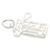 Music notes on scale sterling silver charm .925 Musician charms