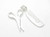 Comb and Scissors sterling silver charm .925 Hairdressing charms D additional view