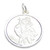 22mm Saint Christopher sterling silver pendant only .925 x 1 Travelling