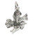 Hibiscus flower sterling silver charm .925 x 1 Hawaiian Flowers charms