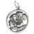 Hibiscus Hawaii sterling silver charm .925 Flowers charms