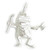 Frog dancing sterling silver charm .925 Dancer frogs charms