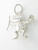 Frog dancing sterling silver charm .925 Dancer frogs charms side view