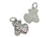 I Love You teddy with heart sterling silver charm .925 x 1 Charms additional view