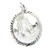 Saint Christopher Oval sterling silver pendant .925 Protection additional view