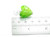 Green Murano sterling silver charm .925 clip links charms detail