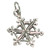 Snowflake Snow Flake sterling silver charm .925 x 1 Snowflakes charms