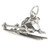 Skier sterling silver charm .925 x 1 Skiing Skiiers charms