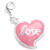 Love Heart sterling silver charm .925 x 1 Loving Hearts charms