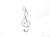 Treble clef sterling silver charm .925 x 1 Music Notes charms additional view