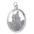 Oval Saint Christopher sterling silver pendant .925 x 1 Travelling