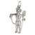 Devil Satan sterling silver charm .925 x 1 Naughty Lucifer charms