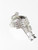 Barrister Wig sterling silver charm .925 Barristers wigs charms side view
