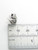 Rose sterling silver charm .925 Roses Flowers Plants charms side view