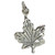 Maple leaf sterling silver charm .925 2D x 1 Canada Leaves charms