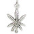 Cannabis leaf sterling silver charm .925 x 1 Drug Leaves charms