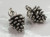 Pine Cone sterling silver charm .925 x 1 Pines Cones charms additional view