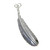 Feather 2D sterling silver charm pendant .925 x 1 Feathers charms
