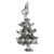 Pine Tree sterling silver charm .925 x 1 Pines Trees charms
