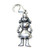 Girl 2D sterling silver charm on clip .925 Girls Female charms