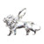 Lion sterling silver charm .925 x 1 Leo Big Game and Lions charms FNC041