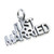 Just Married sterling silver charm .925 x 1 Marriage & Wedding charms