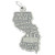 New Jersey State sterling silver charm .925 USA States America charms