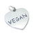 Vegan sterling silver charm .925 Veganism No Meat Vegans charms