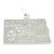 North Dakota State sterling silver charm .925 x 1 States America charms