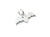 Flying Vampire Bat sterling silver charm .925 x 1 Haunted Bats Charms additional view