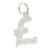 Pound £ symbol sterling silver charm .925 x 1 Pounds GBP Sterling charms