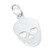 Skull sterling silver charm .925 x 1 Halloween & Skulls charms
