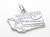 Washington State sterling silver charm .925 x1 USA States America charms additional view