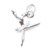 Ballerina SMALL sterling silver charm .925 x 1 Ballerinas Ballet charms