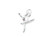Ballerina SMALL sterling silver charm .925 Ballerinas Ballet charms additional view