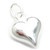 Puffed Love Heart tiny hollow sterling silver charm .925 x 1 Hearts
