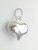 Puffed Love Heart tiny hollow sterling silver charm .925 Hearts A1 additional view