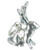 Jackalope sterling silver charm .925 x 1 Jack-a-lope Rabbit charms A1