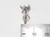 Jackalope sterling silver charm .925 x 1 Jack-a-lope Rabbit charms A1 detail