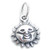 Sun Face tiny sterling silver charm .925 Weather and Happy charms