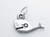 Whale tiny 2d sterling silver charm .925 x 1 Wale Wales Whales charms additional view