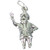 Santa Father Christmas sterling silver charm .925 x 1 Xmas charms I