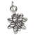 Flower sterling silver charm .925 Flowers Floral charms D